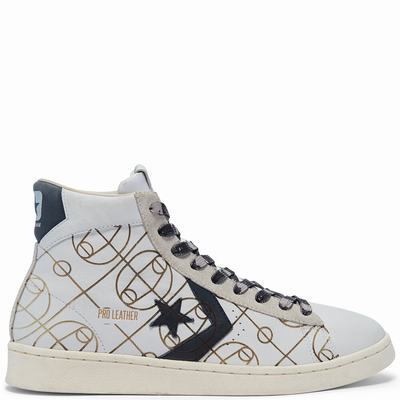 Férfi Converse Laser Graphics Pro Leather Magasszárú Cipő CO9245031 Fehér